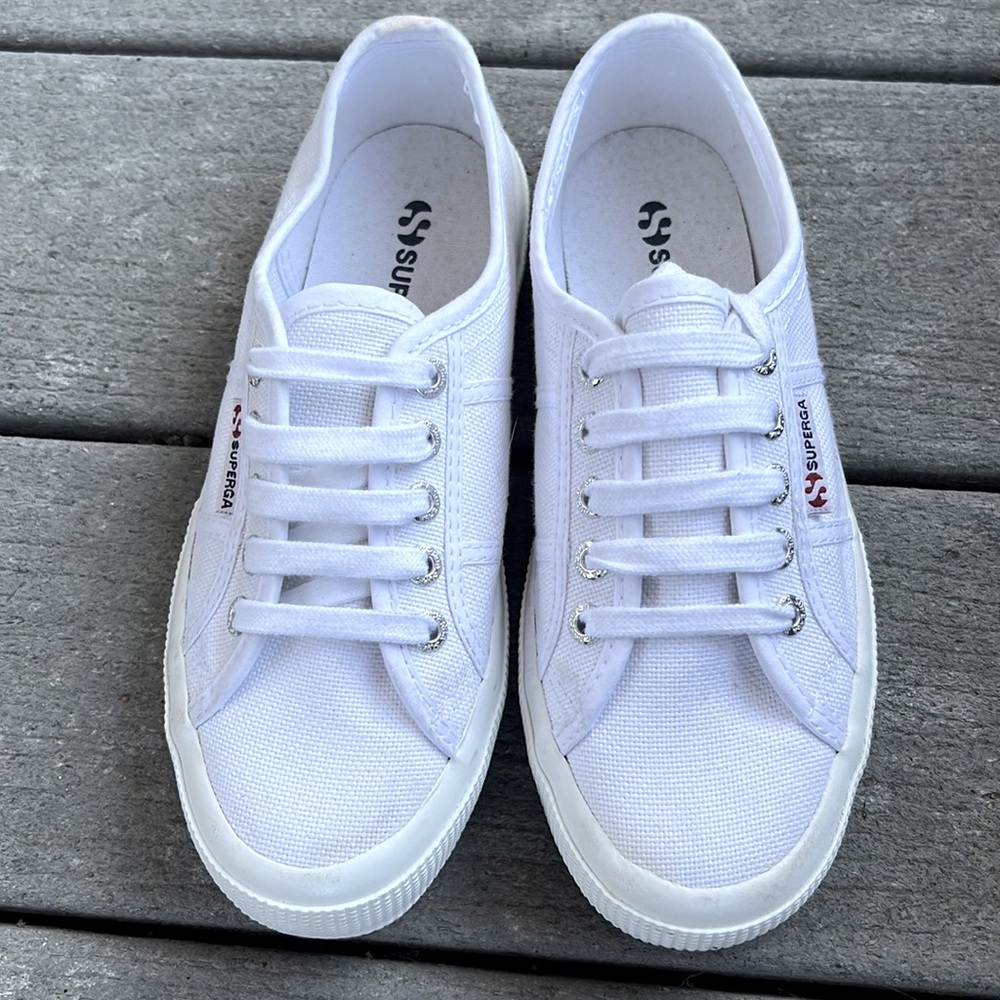 SUPERGA Cotu In White Lace Up Sneaker Size 36 - Picture 5 of 16